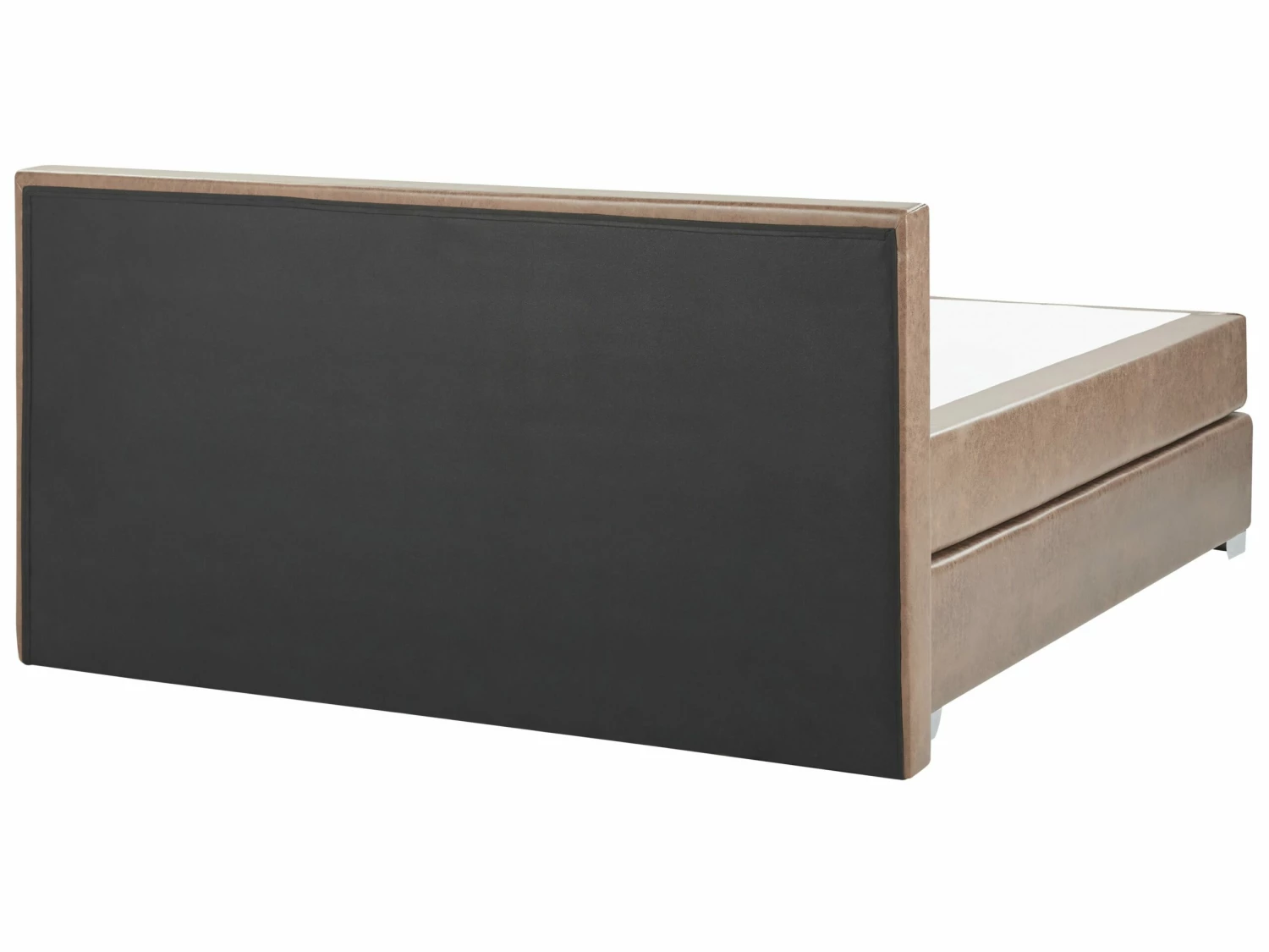 Boxspring Kunstleer Bruin 180 X 200 Cm PRESIDENT - Afbeelding 4