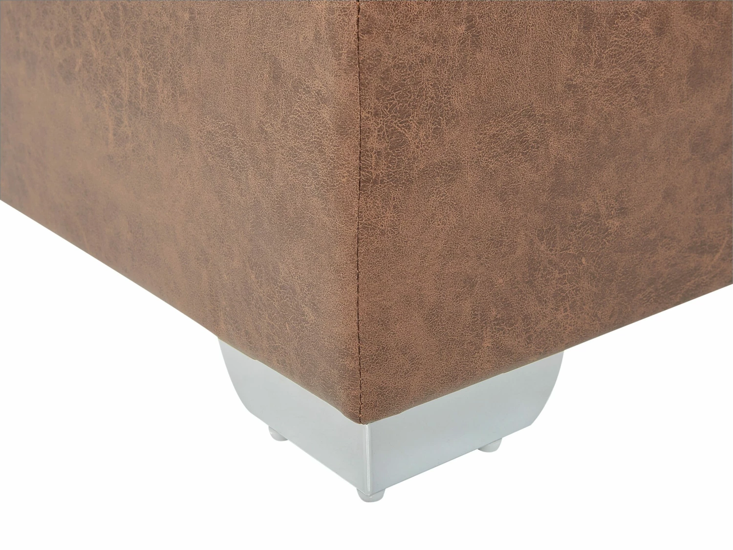 Boxspring Kunstleer Bruin 180 X 200 Cm PRESIDENT - Afbeelding 6