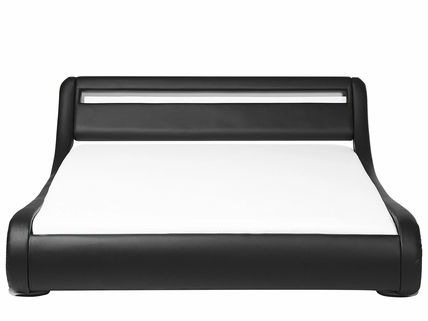 Bed Kunstleer Zwart Met LED-verlichting In Diverse Formaten AVIGNON - Afbeelding 6