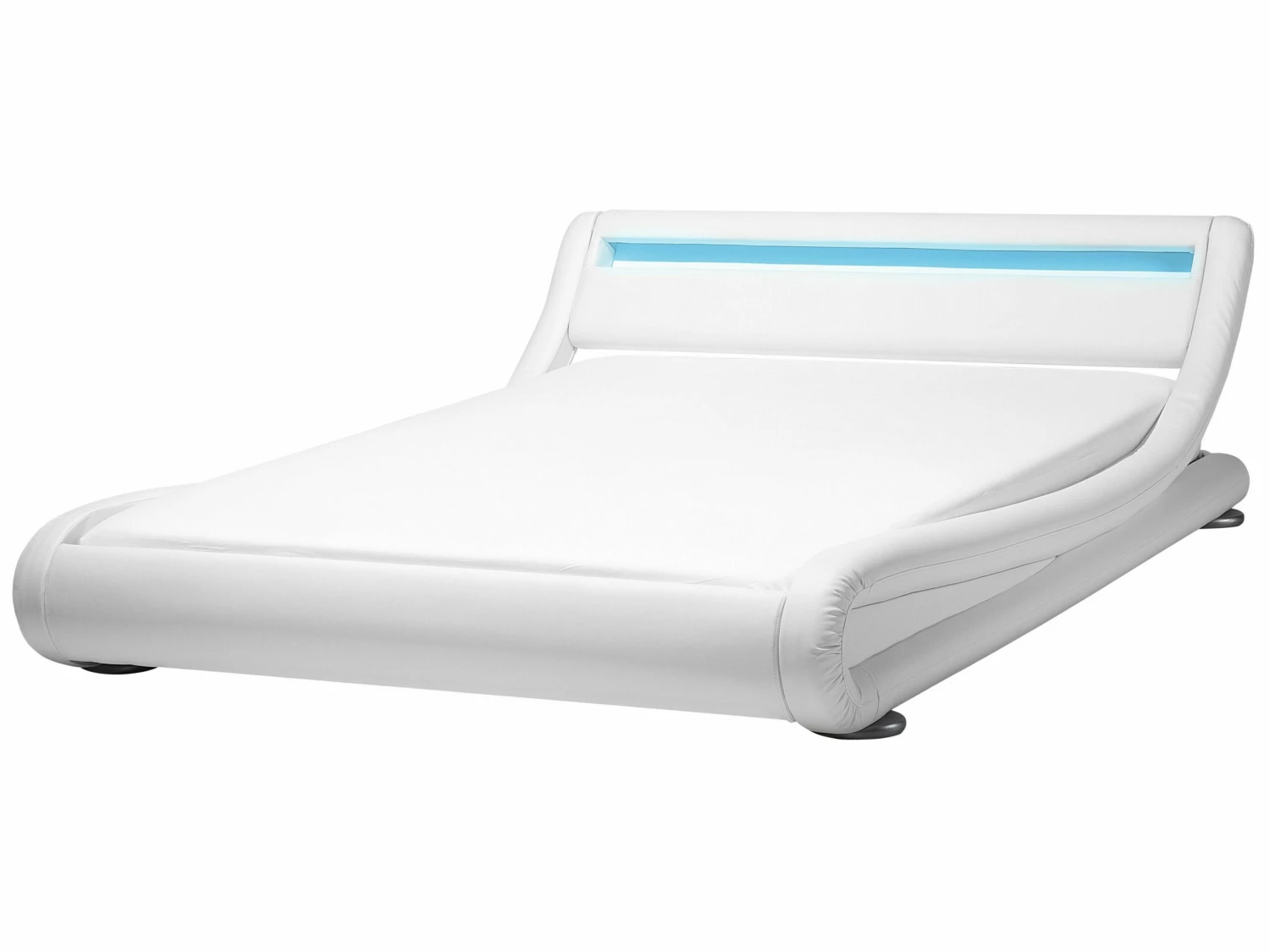 Waterbed Kunstleer Wit Met LED Multicolor In Diverse Formaten AVIGNON