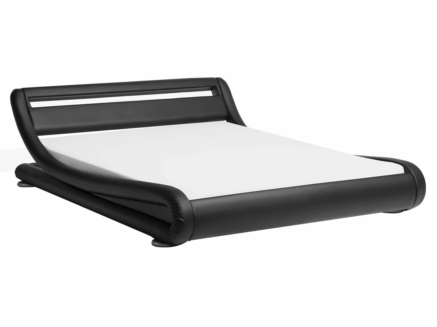 Waterbed Kunstleer Zwart Met LED Multicolor In Diverse Formaten AVIGNON - Afbeelding 9