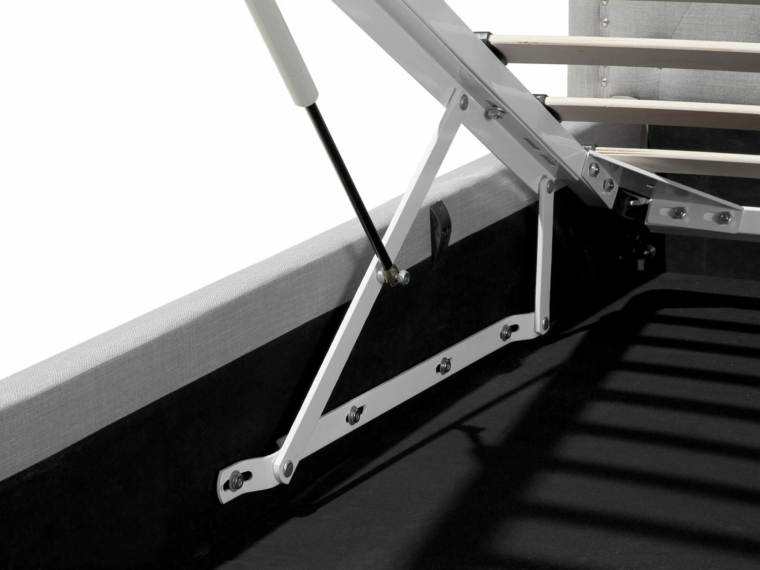 Bed Stof Grijs Met Opbergruimte In Diverse Formaten METZ - Afbeelding 10