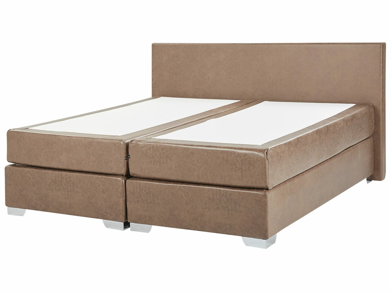 Boxspring Kunstleer Bruin 180 X 200 Cm PRESIDENT