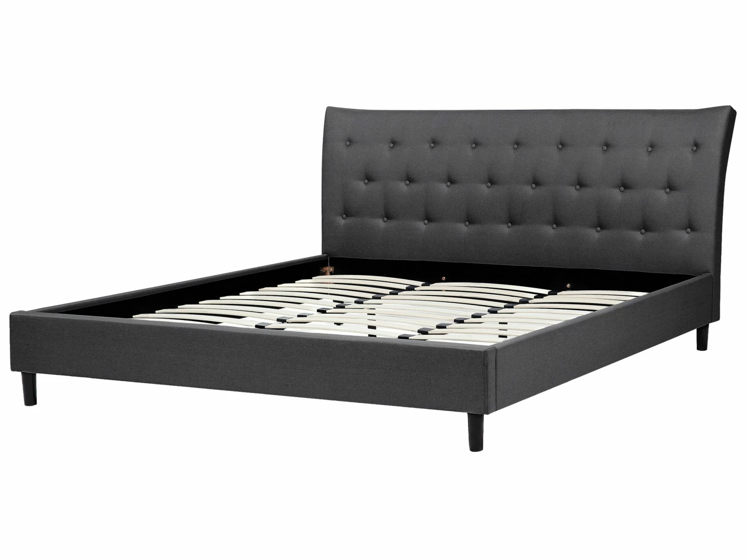 Bed Stof Donkergrijs In Diverse Formaten SAVERNE 8 Bed Stof Donkergrijs In Diverse Formaten SAVERNE - Afbeelding 8