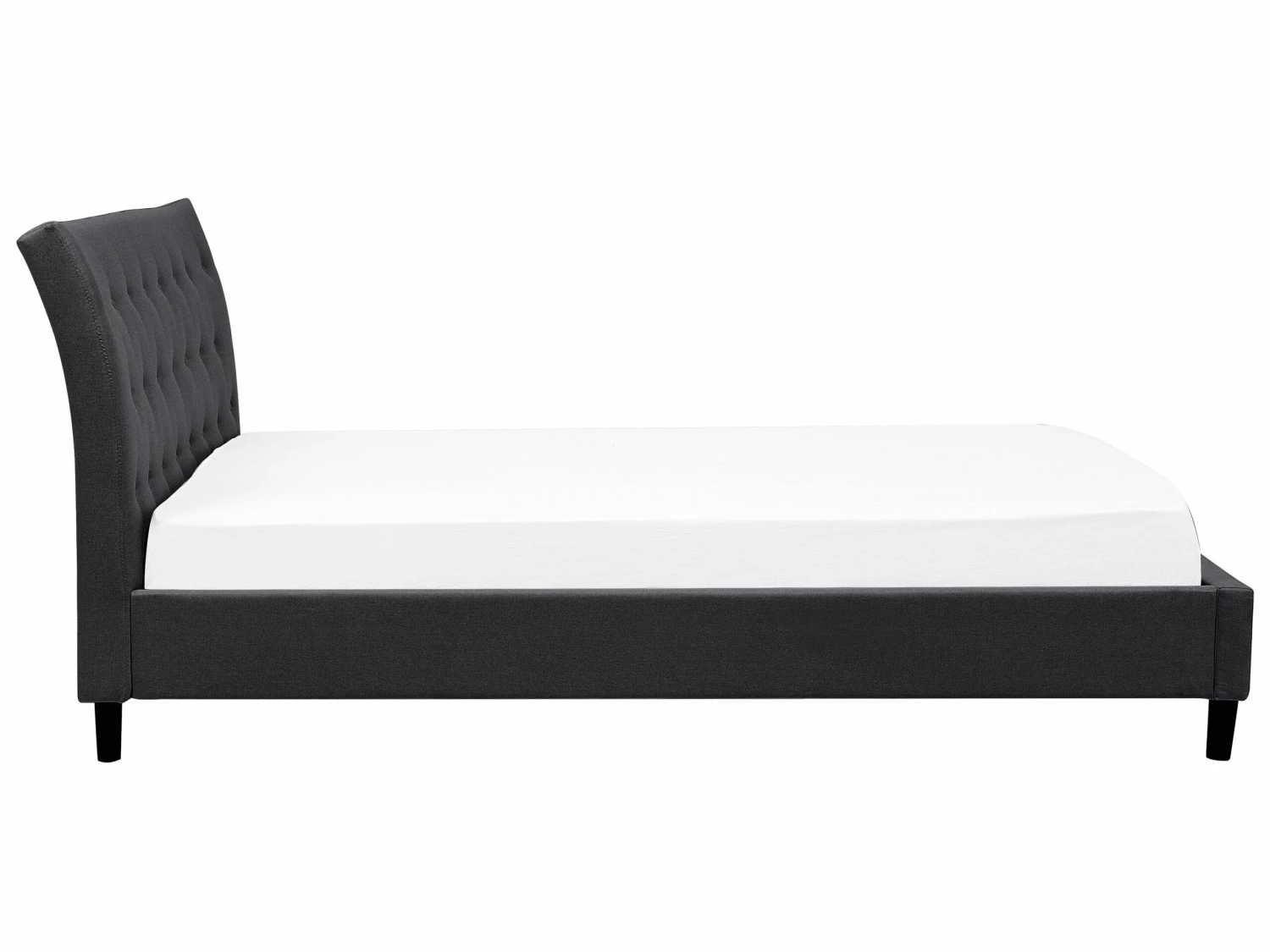 Bed Stof Donkergrijs In Diverse Formaten SAVERNE 5 Bed Stof Donkergrijs In Diverse Formaten SAVERNE - Afbeelding 5