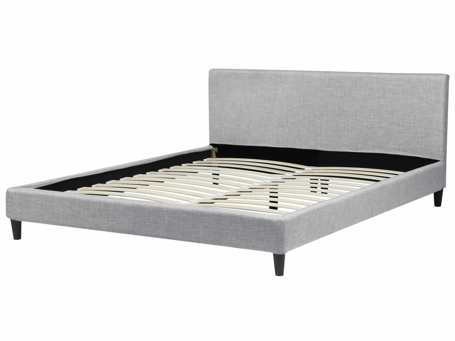 Bed Stof Lichtgrijs Met LED-verlichting In Diverse Formaten FITOU - Afbeelding 3