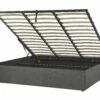 Bed Stof Grijs Met Opbergruimte In Diverse Formaten DINAN