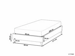 Gestoffeerd Bed Grijs Lattenbodem 90 X 200 Cm ROANNE -slaapkamer Verkoopwinkel undef src sa picid 721511 type whitesh image