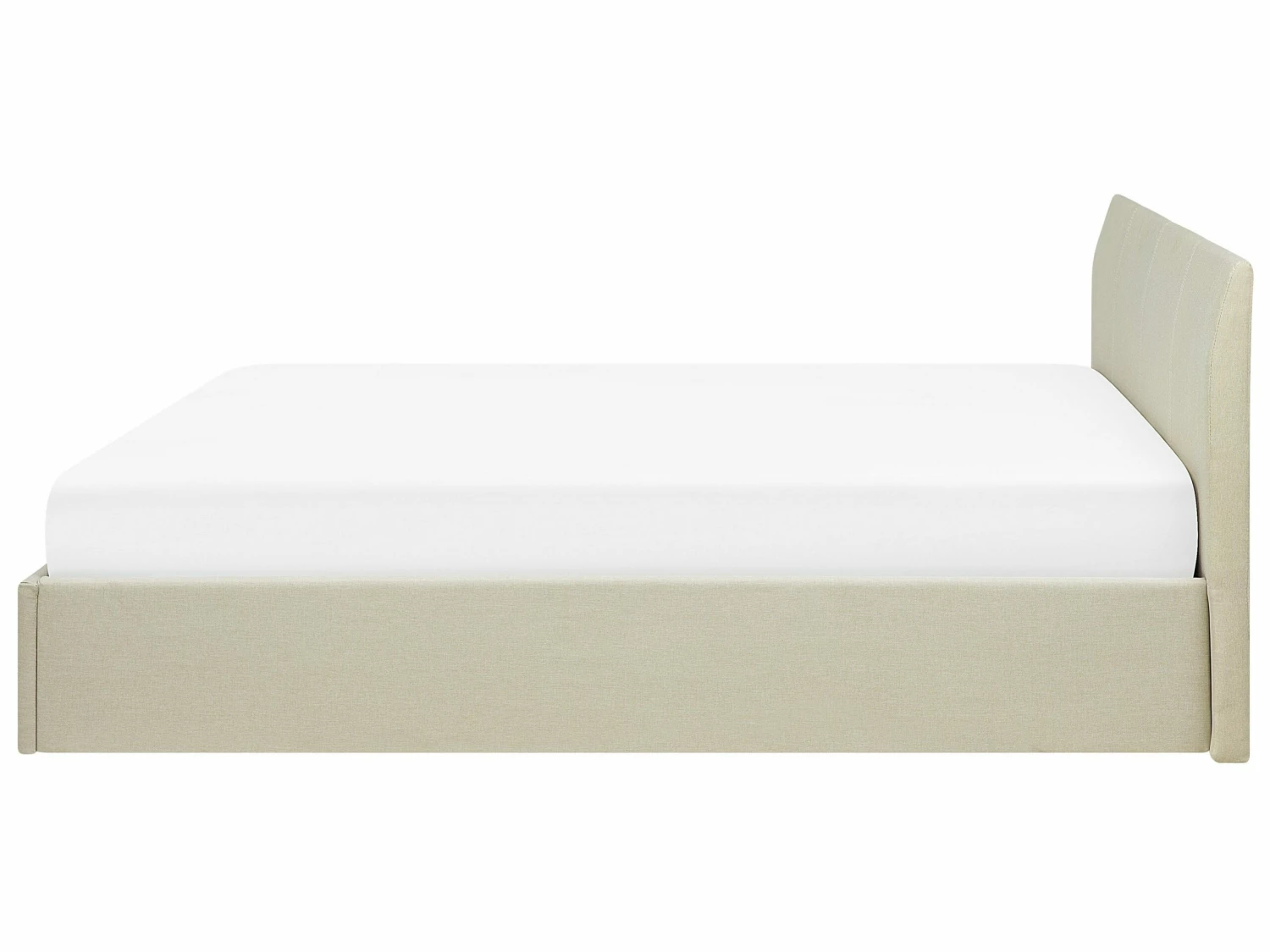 Bed Stof Beige Met Opbergruimte In Diverse Formaten ORBEY - Afbeelding 7