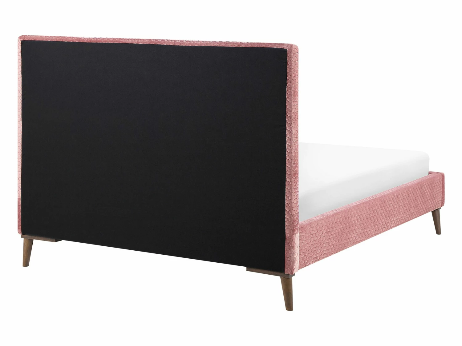 Bed Fluweel Roze In Diverse Formaten BAYONNE 4 Bed Fluweel Roze In Diverse Formaten BAYONNE - Afbeelding 4