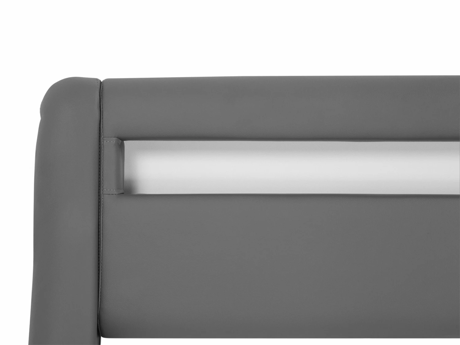 Bed Kunstleer Grijs Met LED-verlichting In Diverse Formaten AVIGNON - Afbeelding 9