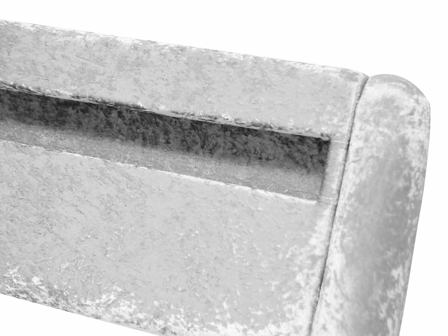 Bed Fluweel Zilver Met LED-verlichting In Diverse Formaten AVIGNON - Afbeelding 10