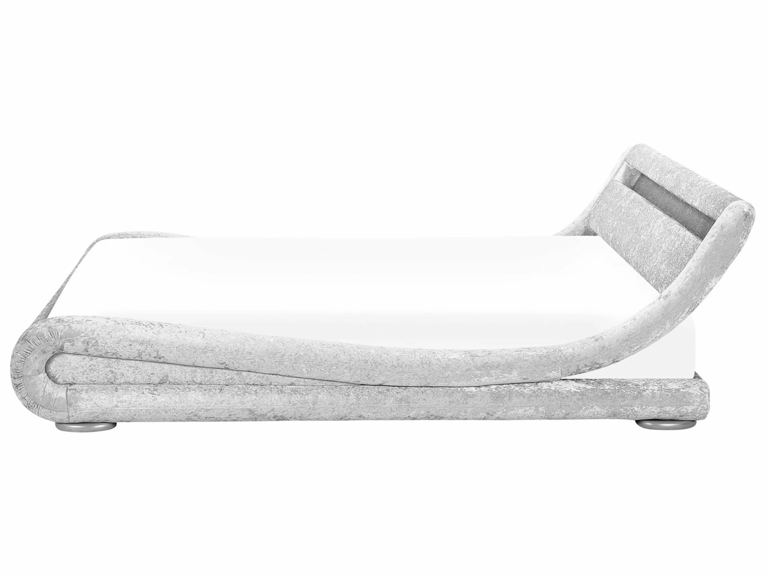 Bed Fluweel Zilver Met LED-verlichting In Diverse Formaten AVIGNON - Afbeelding 5