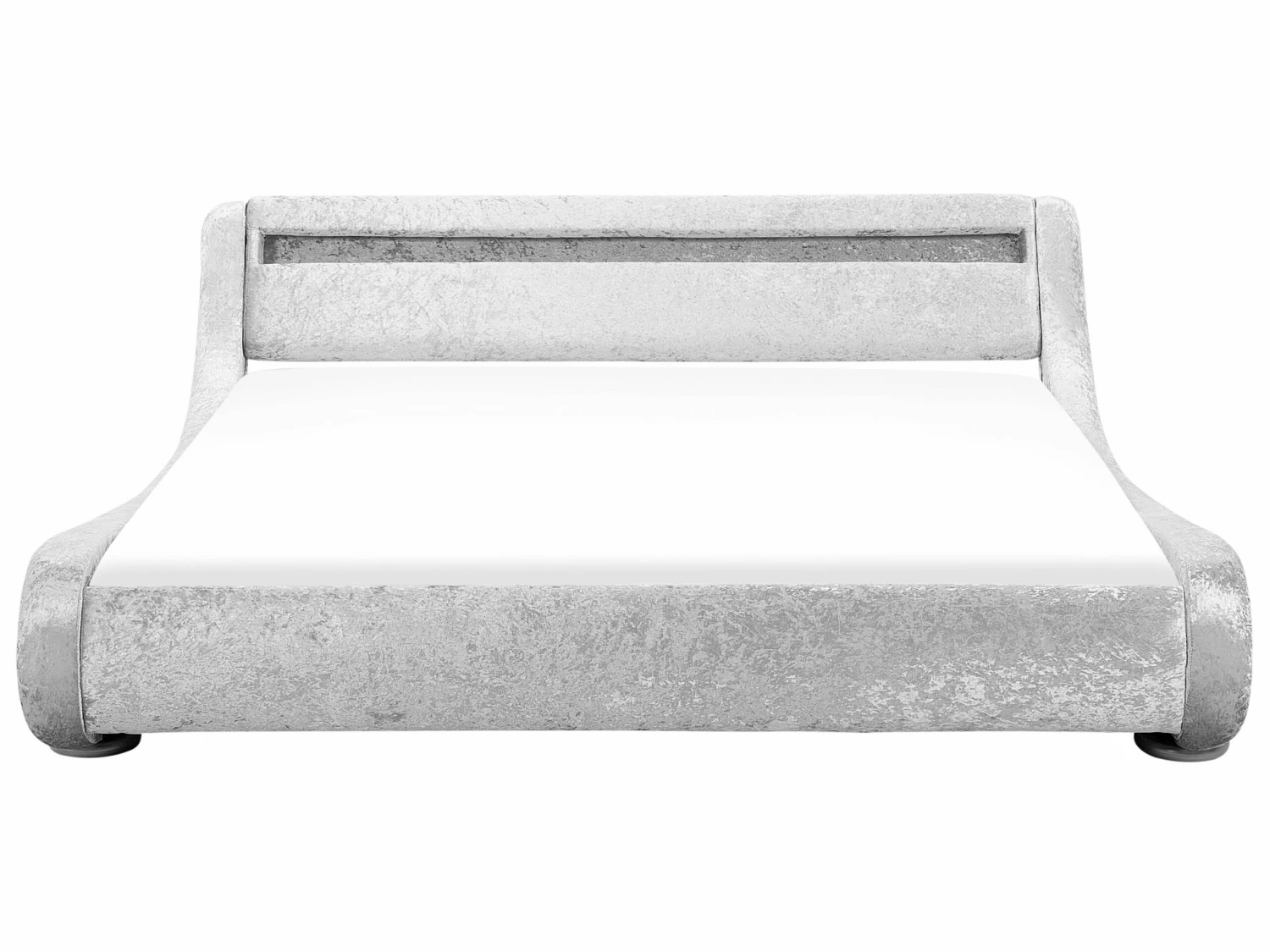 Bed Fluweel Zilver Met LED-verlichting In Diverse Formaten AVIGNON - Afbeelding 6
