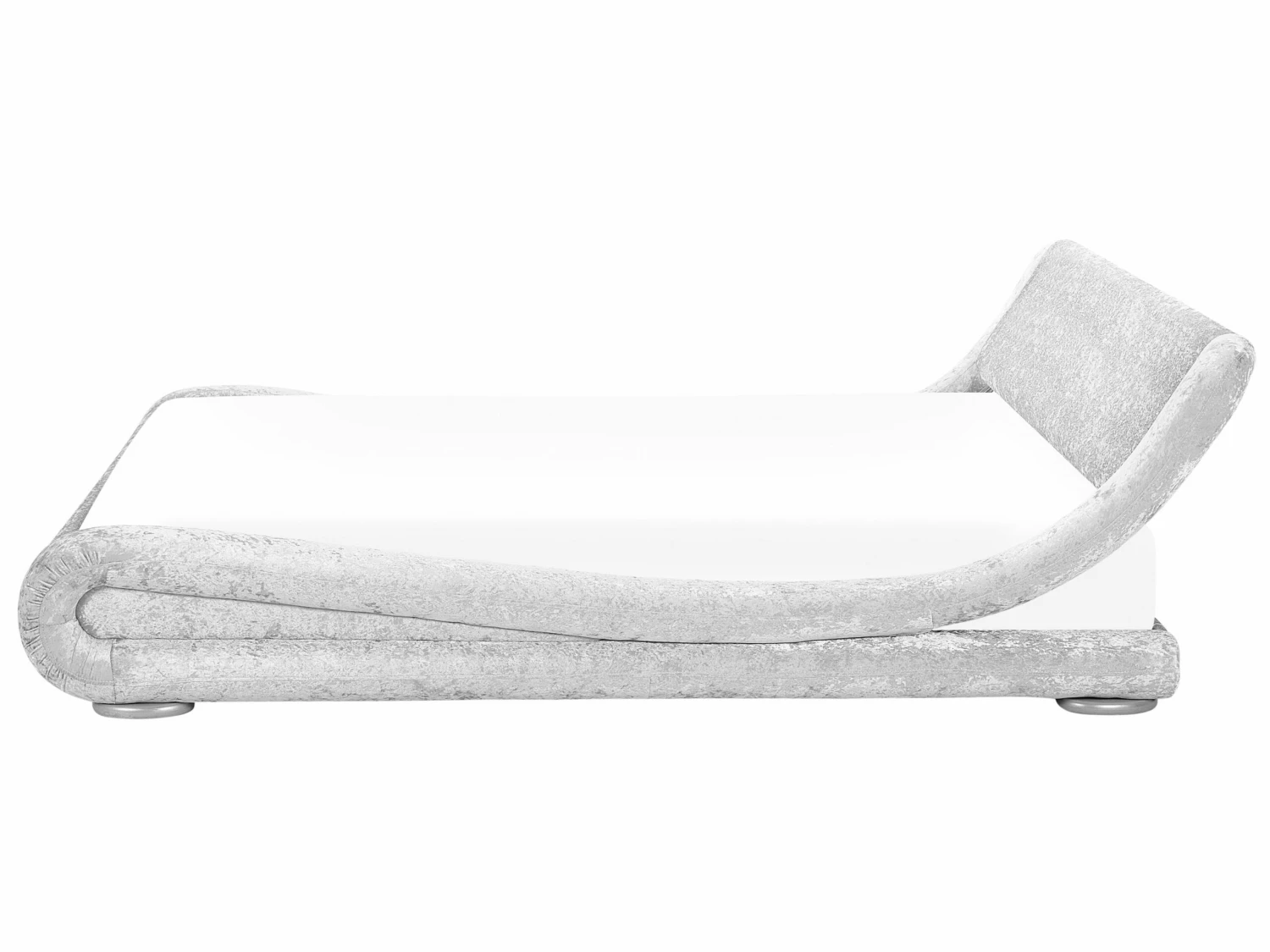 Bed Fluweel Zilver In Diverse Formaten AVIGNON 4 Bed Fluweel Zilver In Diverse Formaten AVIGNON - Afbeelding 4