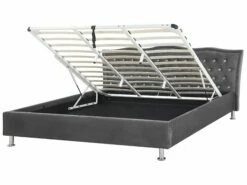 Bed Fluweel Donkergrijs Met Opbergruimte In Diverse Formaten METZ