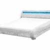 Waterbed Fluweel Zilver Met LED-verlichting In Diverse Formaten AVIGNON