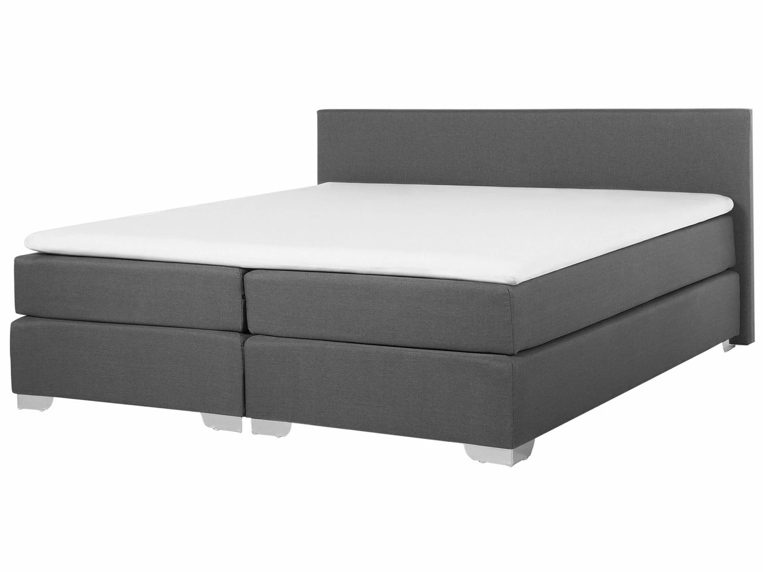 Boxspring Stof Grijs In Diverse Formaten PRESIDENT 1 Boxspring Stof Grijs In Diverse Formaten PRESIDENT
