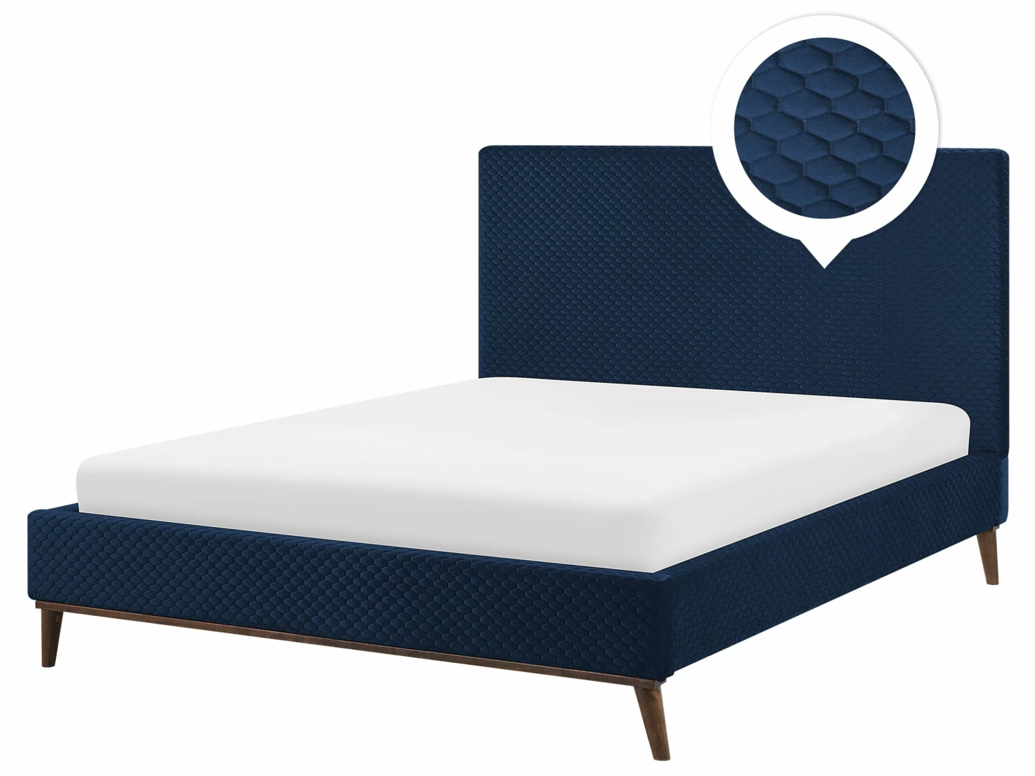 Bed Fluweel Blauw In Diverse Formaten BAYONNE
