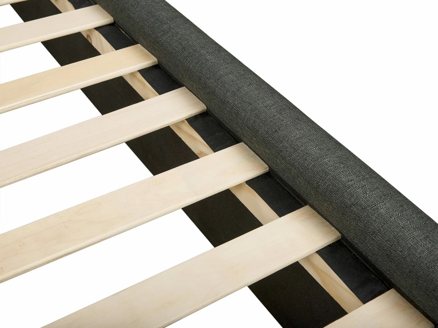 Bed Met Opbergruimte Stof Donkergrijs In Diverse Formaten LA ROCHELLE - Afbeelding 9