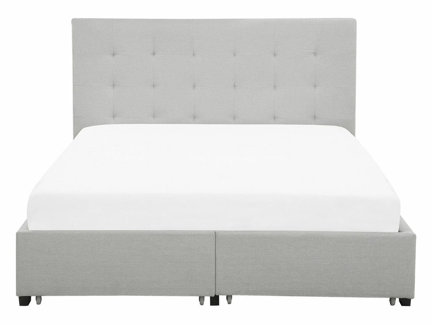 Bed Met Opbergruimte Stof Lichtgrijs In Diverse Formaten LA ROCHELLE - Afbeelding 4