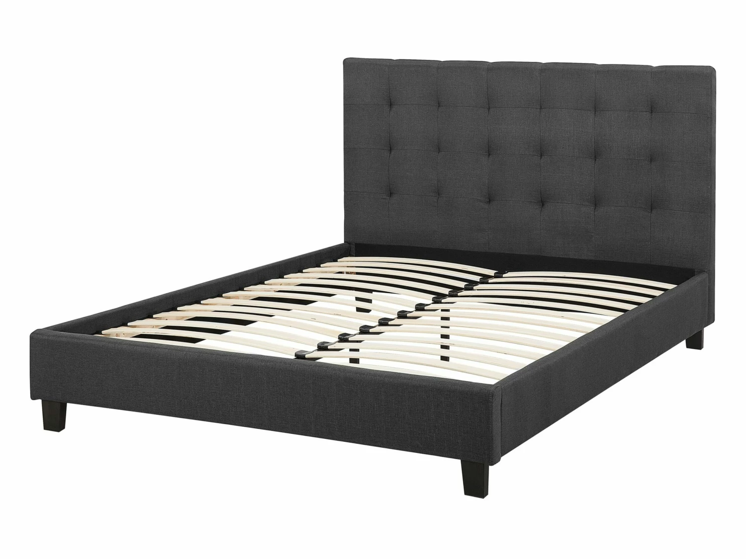 Bed Stof Donkergrijs In Diverse Formaten LA ROCHELLE - Afbeelding 5