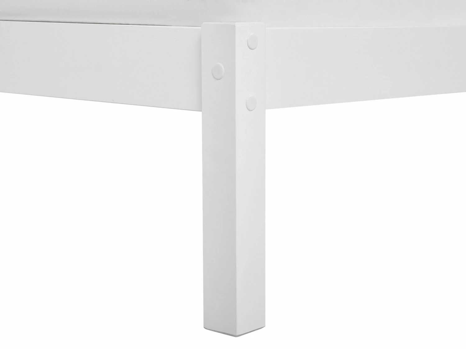 Bed Hout Wit In Diverse Formaten VANNES - Afbeelding 8