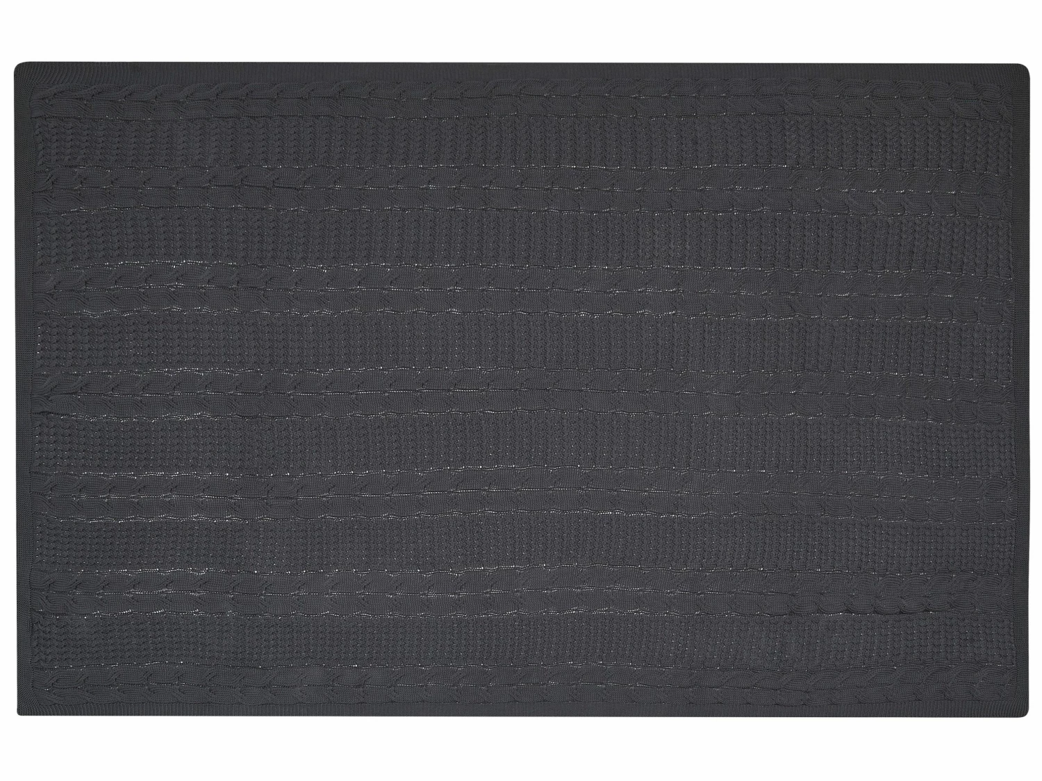 Plaid Katoen Donkergrijs FETHIYE - Afbeelding 4