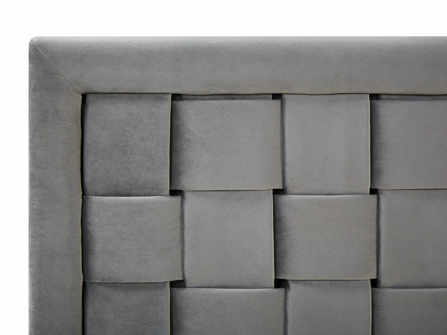 Bed Fluweel Grijs In Diverse Formaten LIMOUX - Afbeelding 6