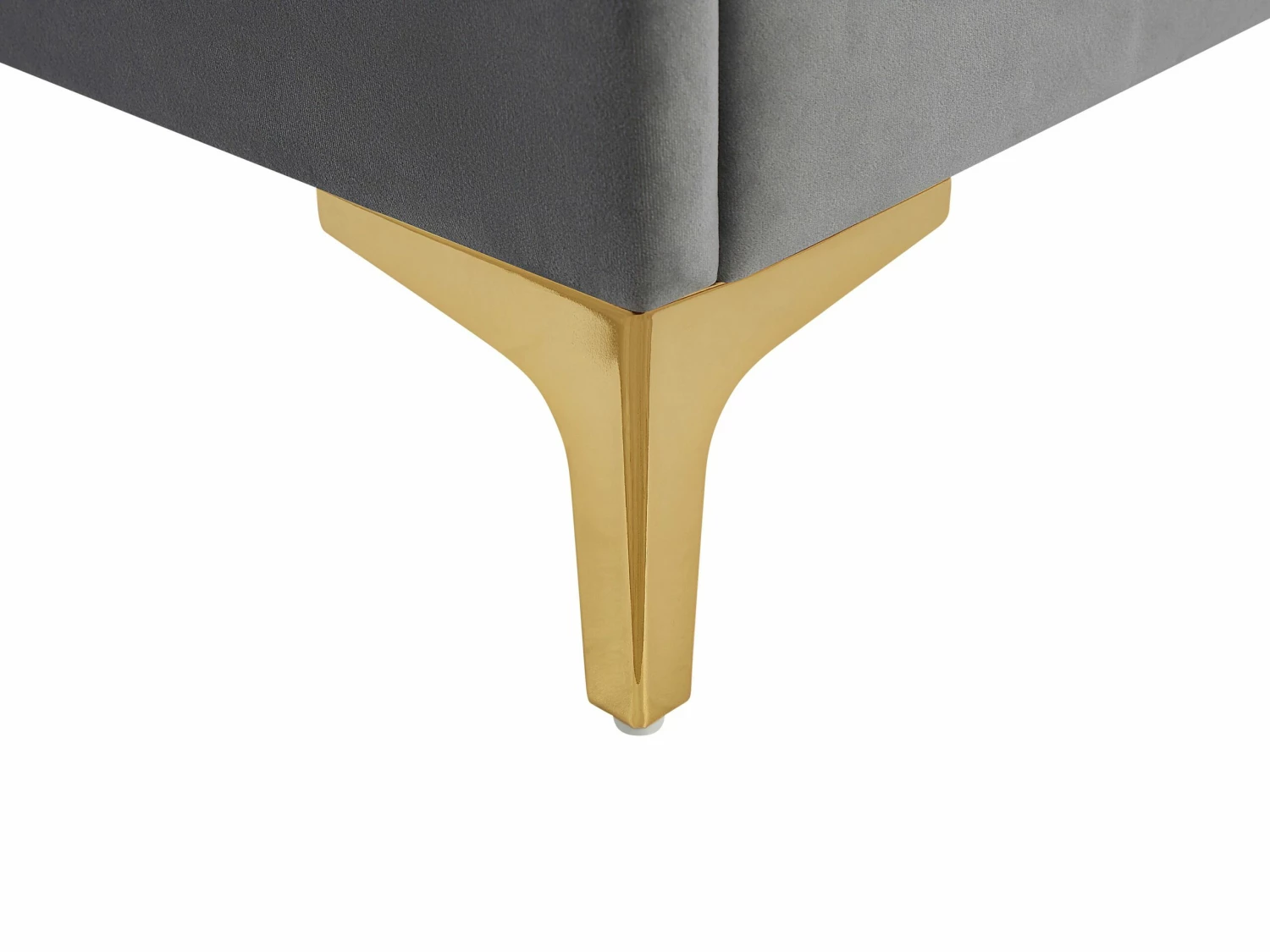 Bed Fluweel Grijs In Diverse Formaten LIMOUX - Afbeelding 8