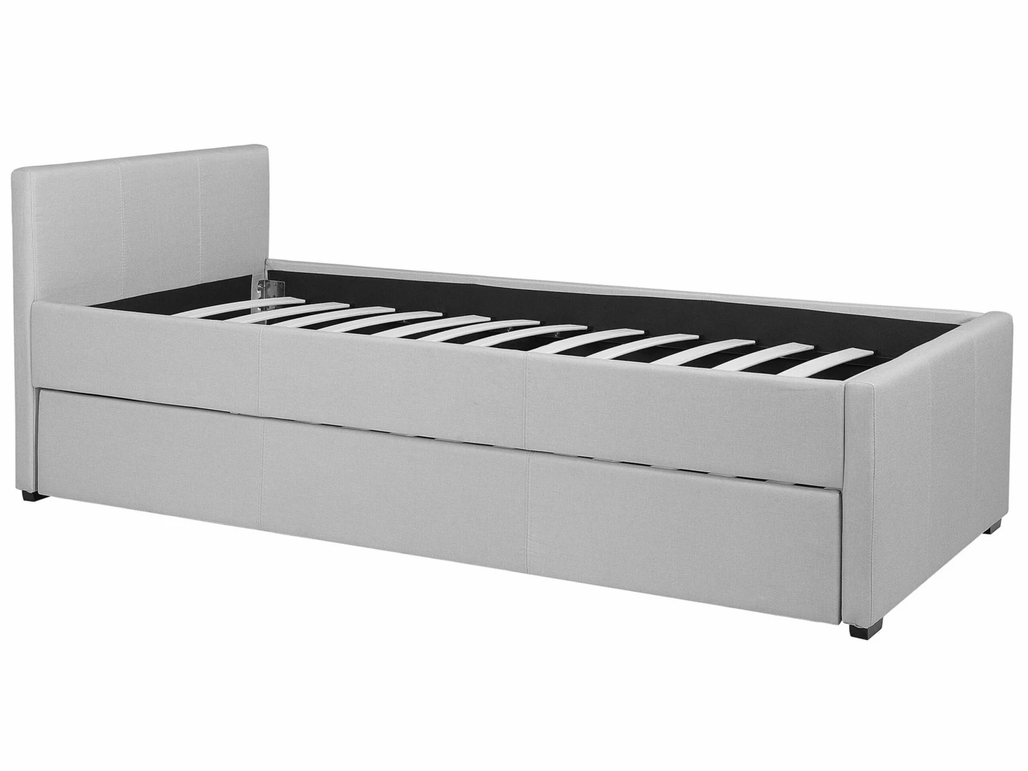 Bedbank Stof Lichtgrijs 80 X 200 Cm MARMANDE - Afbeelding 6