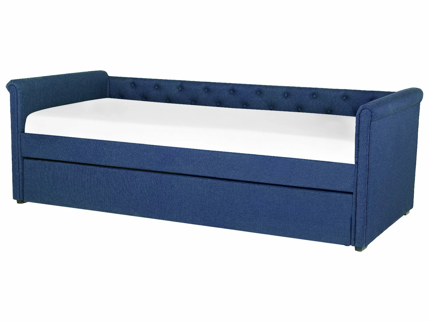 Bedbank Stof Marineblauw 80 X 200 LIBOURNE - Afbeelding 6