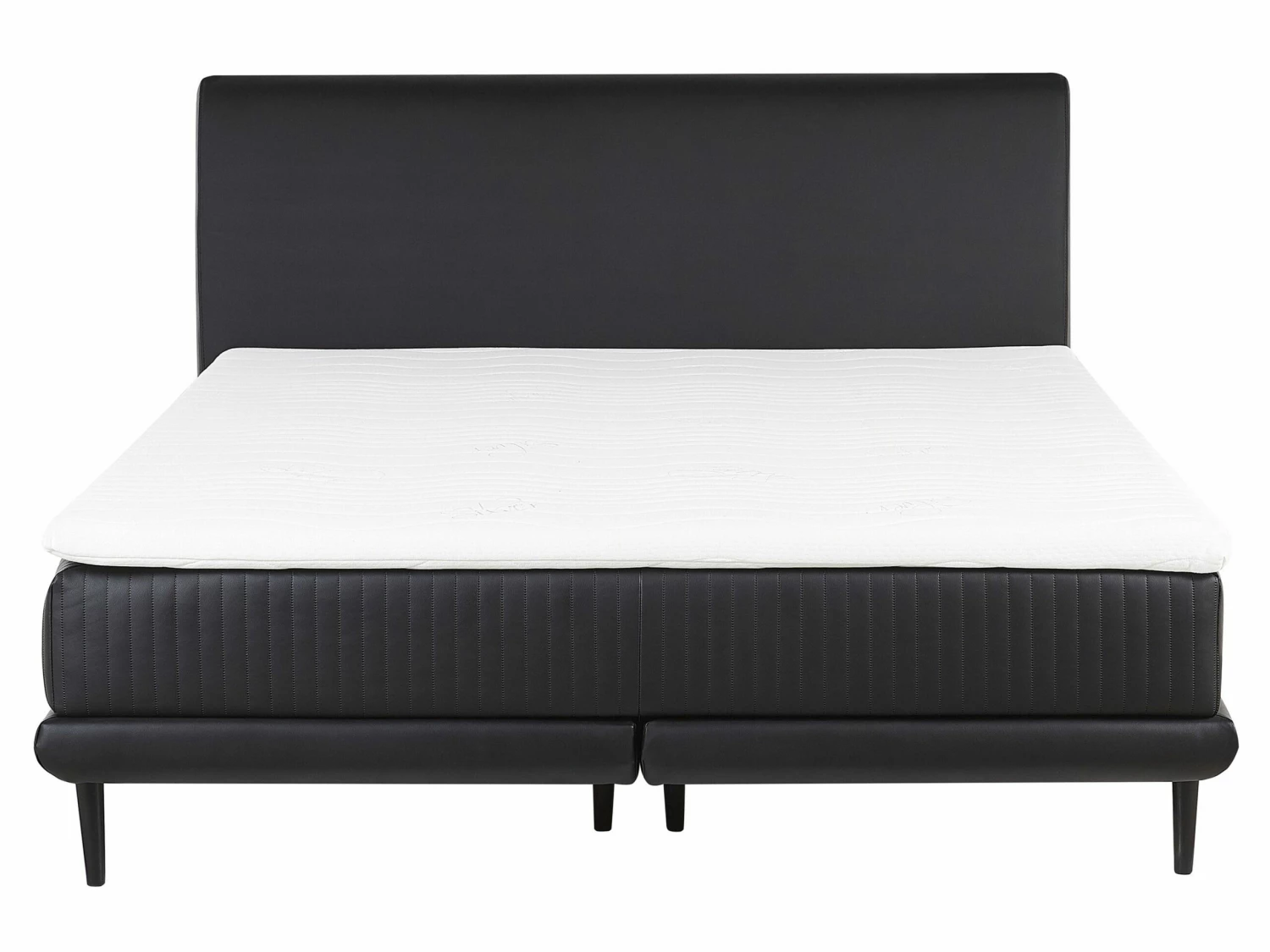 Boxspring Kunstleer Zwart In Diverse Formaten MADAME - Afbeelding 6