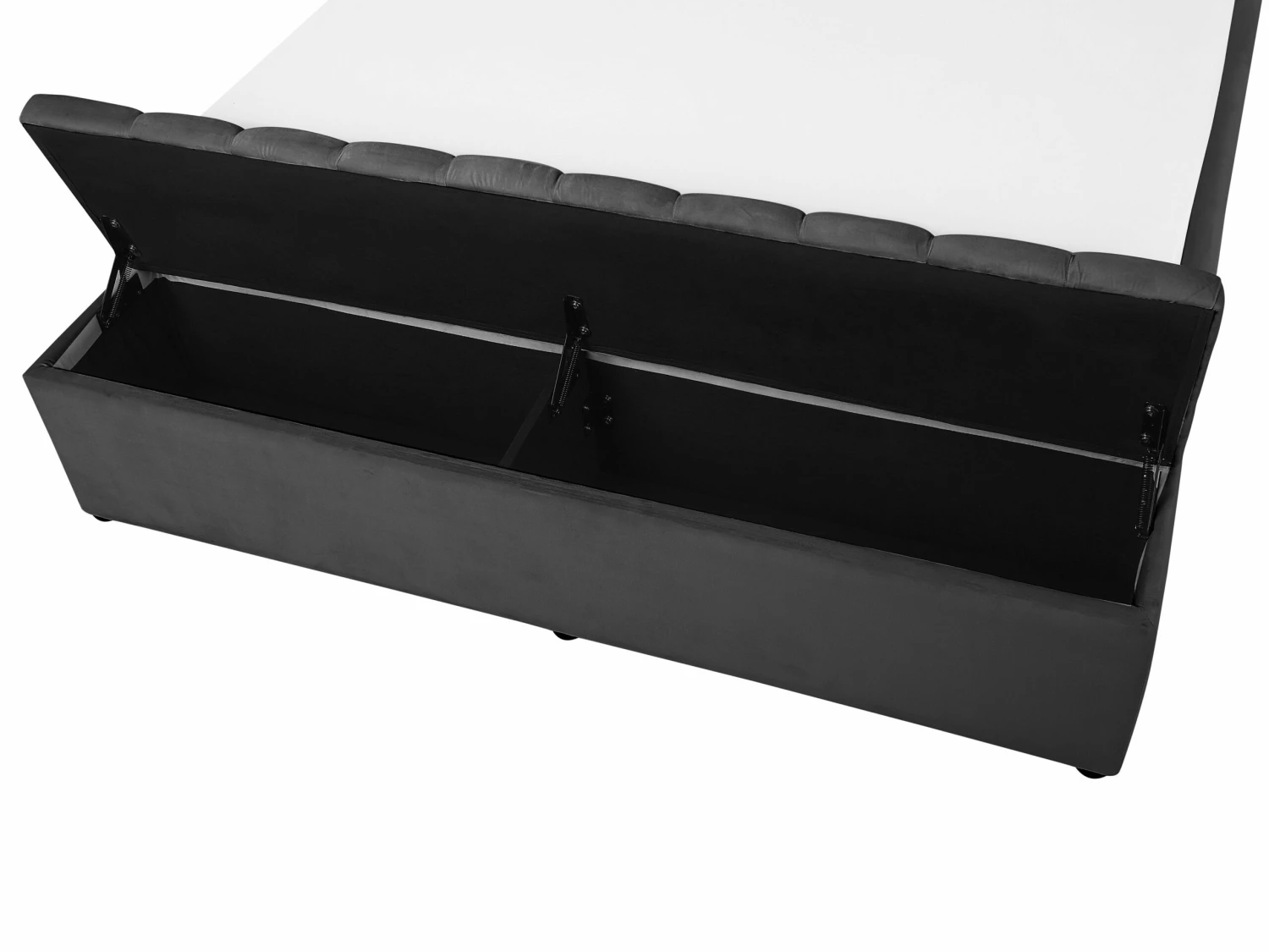 Bed Met Opbergruimte Fluweel Grijs In Diverse Formaten NOYERS 10 Bed Met Opbergruimte Fluweel Grijs In Diverse Formaten NOYERS - Afbeelding 10