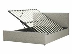 Bed Kunstleer Taupe Met Opbergruimte In Diverse Formaten ROCHEFORT