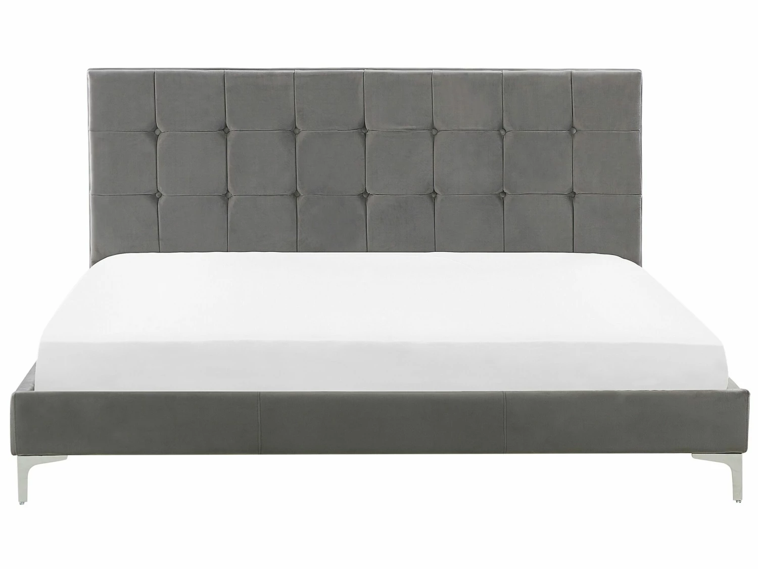 Bed Fluweel Grijs In Diverse Formaten AMBERT 3 Bed Fluweel Grijs In Diverse Formaten AMBERT - Afbeelding 3