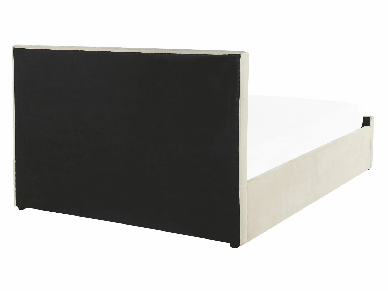 Bed Fluweel Beige Met Opbergruimte In Diverse Formaten AMIENS - Afbeelding 7