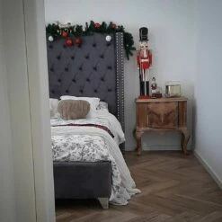 Bed Fluweel Grijs In Diverse Formaten LUBBON -slaapkamer Verkoopwinkel undef src sa picid 791450 type whitesh image