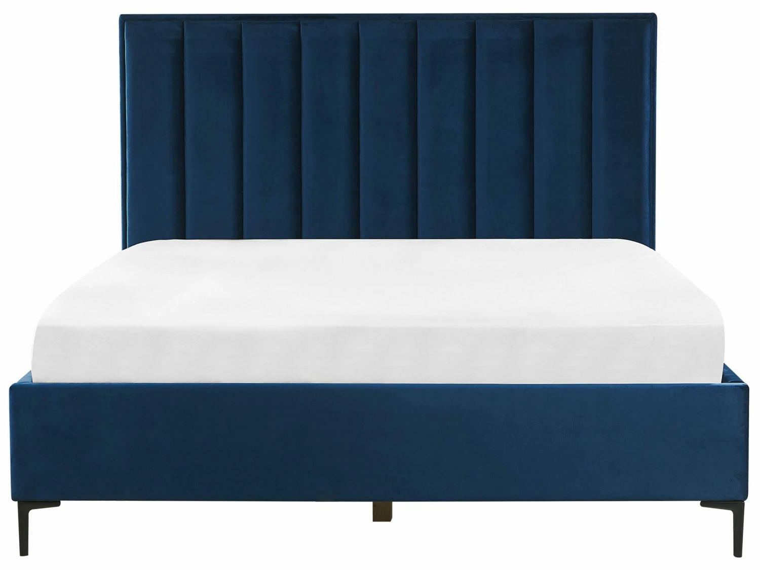Bed Fluweel Blauw Met Opbergruimte In Diverse Formaten SEZANNE - Afbeelding 4