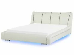 Bed Leer Wit Met LED-verlichting In Diverse Formaten NANTES