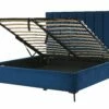 Bed Fluweel Blauw Met Opbergruimte In Diverse Formaten SEZANNE