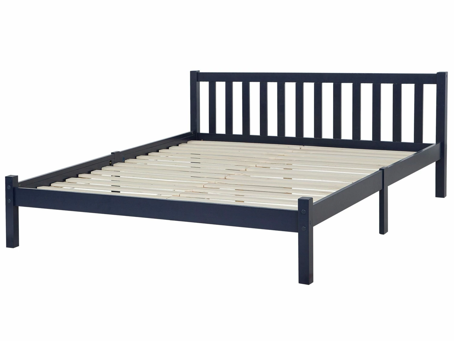 Bed Hout Marineblauw In Diverse Formaten FLORAC - Afbeelding 3
