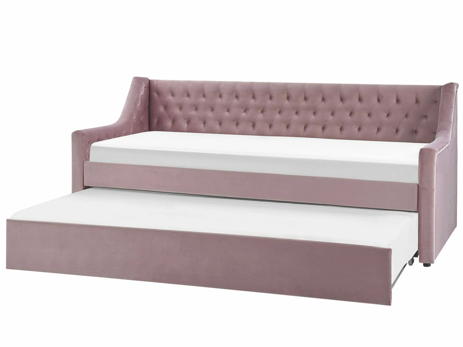 Slaapbank Fluweel Roze 90 X 200 Cm MONTARGIS