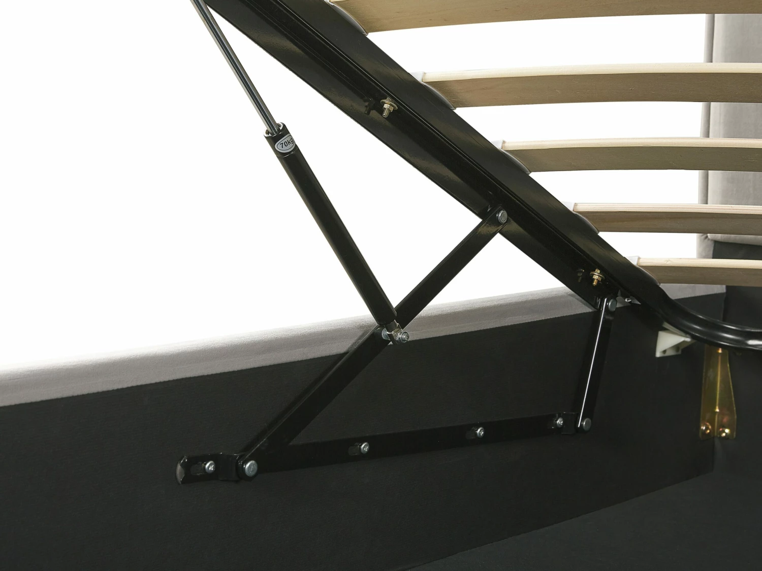 Bed Fluweel Lichtgrijs Met Opbergruimte In Diverse Formaten SEZANNE 9 Bed Fluweel Lichtgrijs Met Opbergruimte In Diverse Formaten SEZANNE - Afbeelding 9