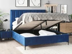 Bed Fluweel Blauw Met Opbergruimte In Diverse Formaten SEZANNE -slaapkamer Verkoopwinkel undef src sa picid 800062 type whitesh image