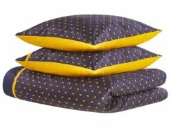 Dekbedovertrek Katoensatijn Donkerblauw/geel In Diverse Formaten WALLINGFORD -slaapkamer Verkoopwinkel undef src sa picid 803135 type whitesh image