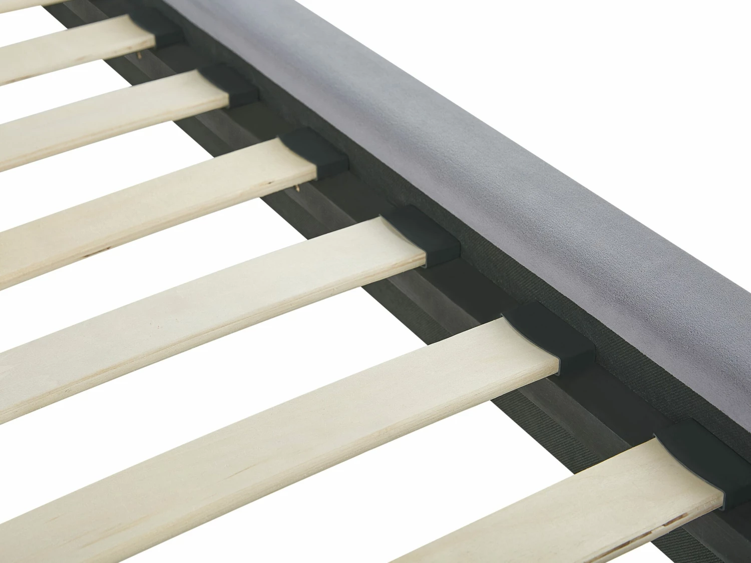 Bed Fluweel Grijs In Diverse Formaten FORBACH 6 Bed Fluweel Grijs In Diverse Formaten FORBACH - Afbeelding 6