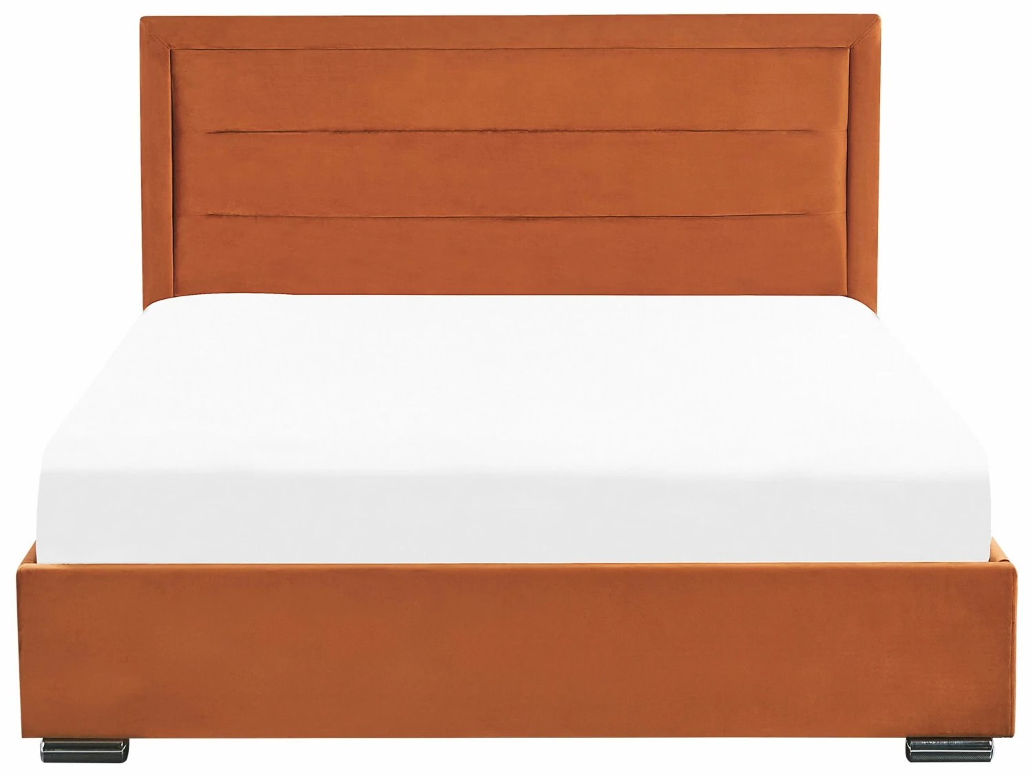 Bed Fluweel Oranje Met Opbergruimte In Diverse Formaten ROUEN - Afbeelding 5