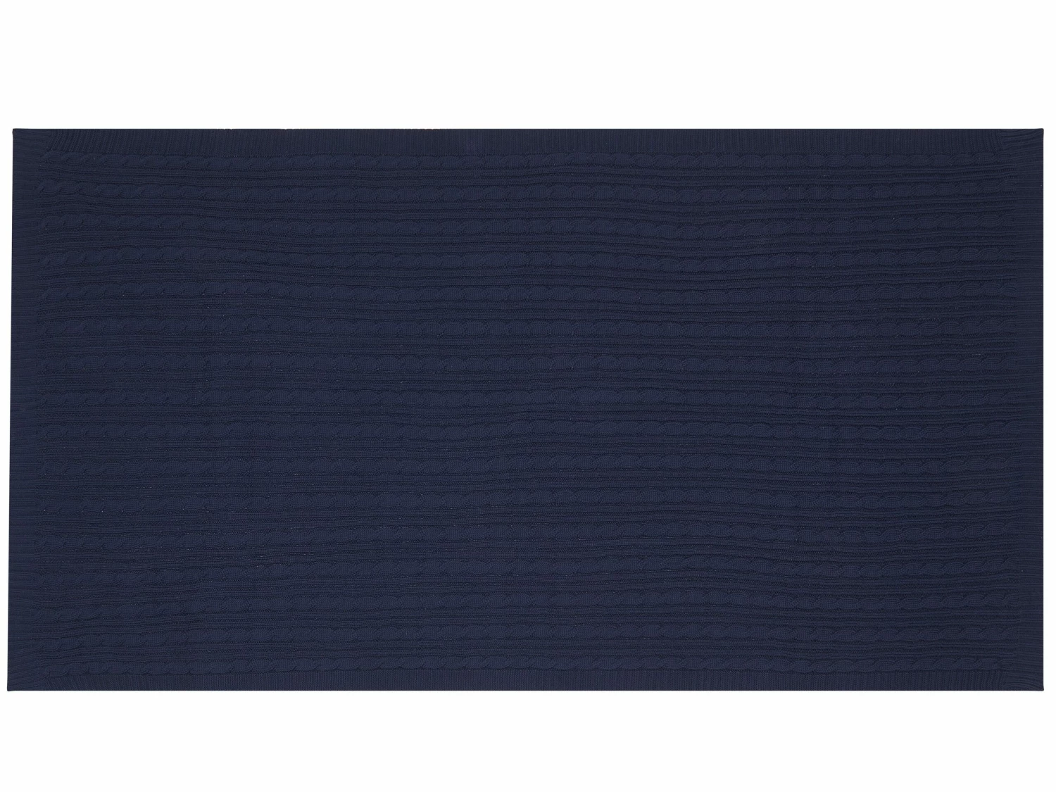 Plaid Katoen Donkerblauw ANAMUR - Afbeelding 4