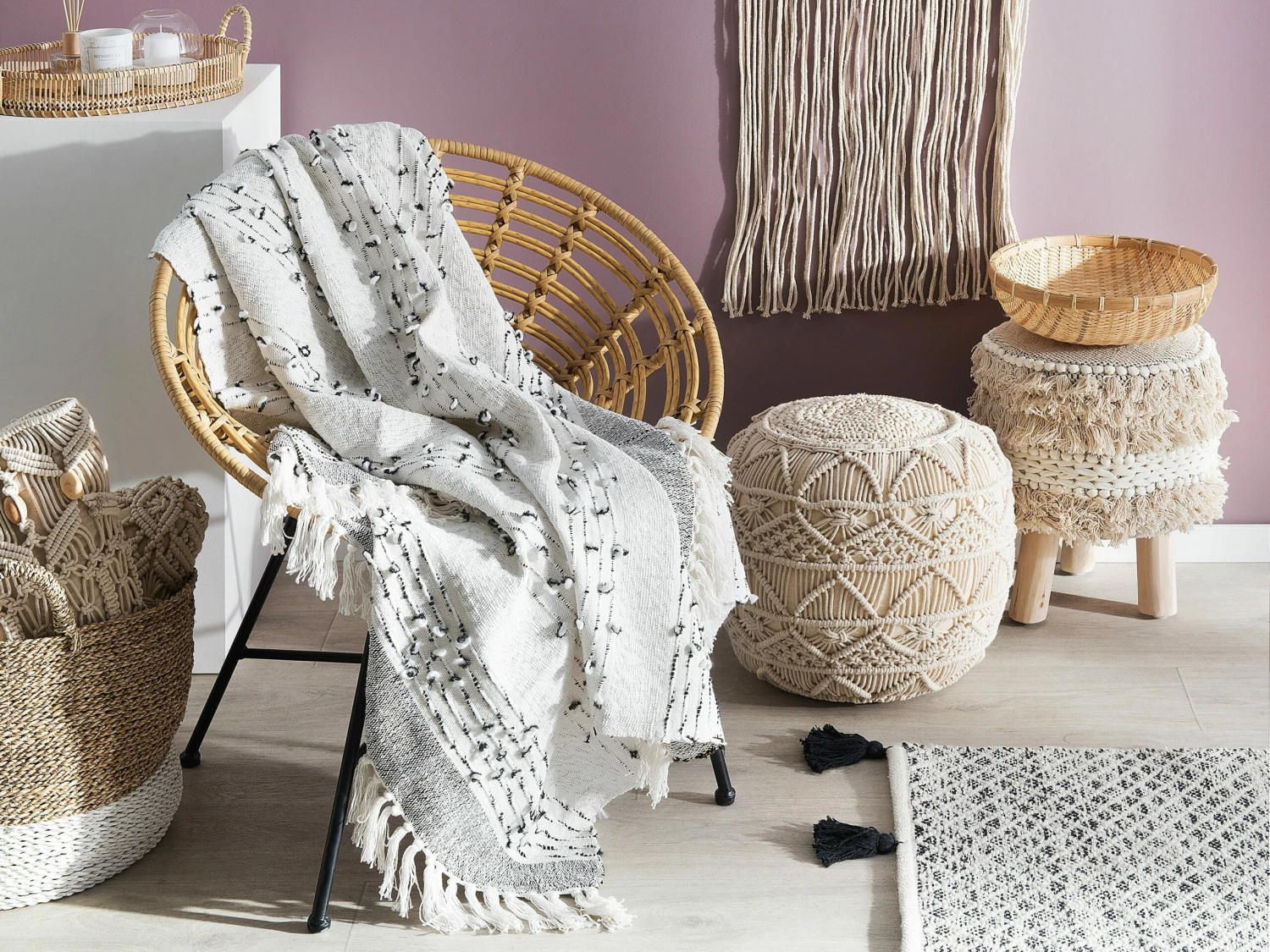 Plaid Lichtgrijs YAMALAK - Afbeelding 7